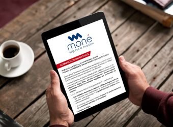 Man holds digital tablet computer in his hands