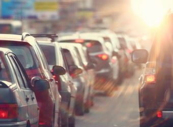 traffic jams in the city, road, rush hour