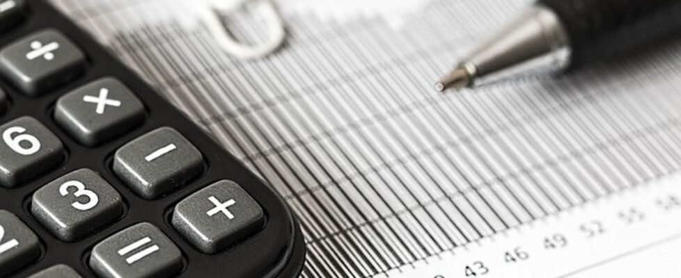 contabilidad, calculadora, números