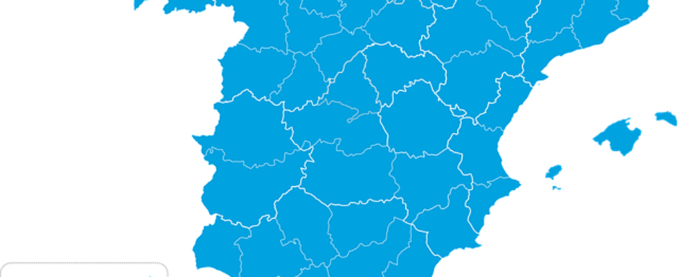 españa mapa comunidades autónomas regiones
