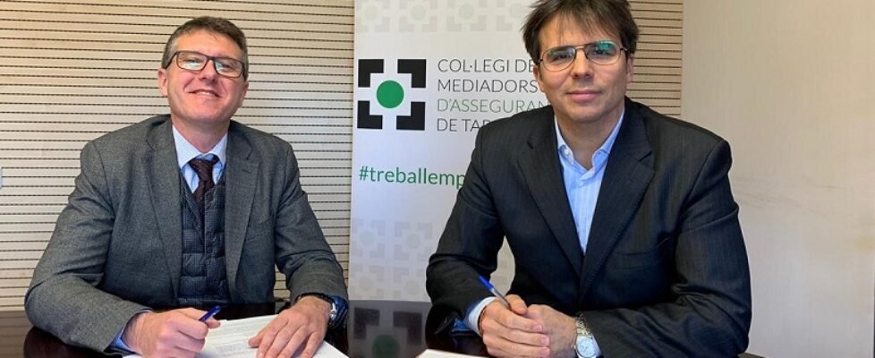 Agustín Ripollés, director territorial Este de Das Seguros y Àlex Mestre, presidente del Colegio Profesional de Mediadores de Seguros de Tarragona