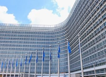 Berlaymont European Commision building at daylight