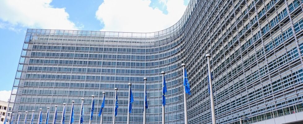 Berlaymont European Commision building at daylight