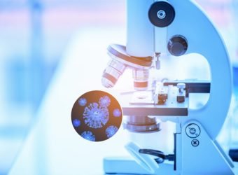 fmc coronavirus covid investigación, microscopio