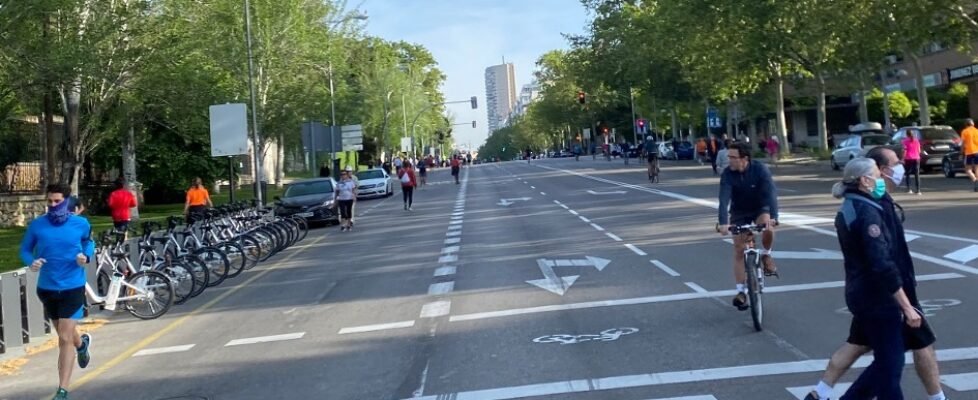 race ciclista running bici peatón