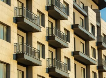 residential building with windows and balconies