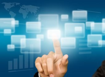 The hand on the flow of several button