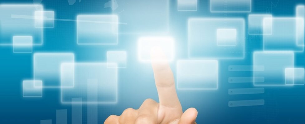 The hand on the flow of several button