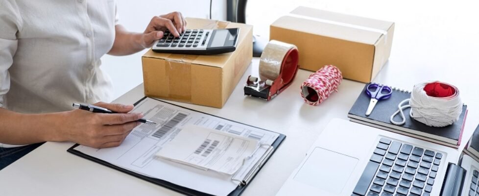 Shipment Online Sales, Small business or SME entrepreneur owner