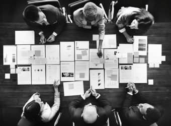 Business People Analyzing Statistics Financial Concept