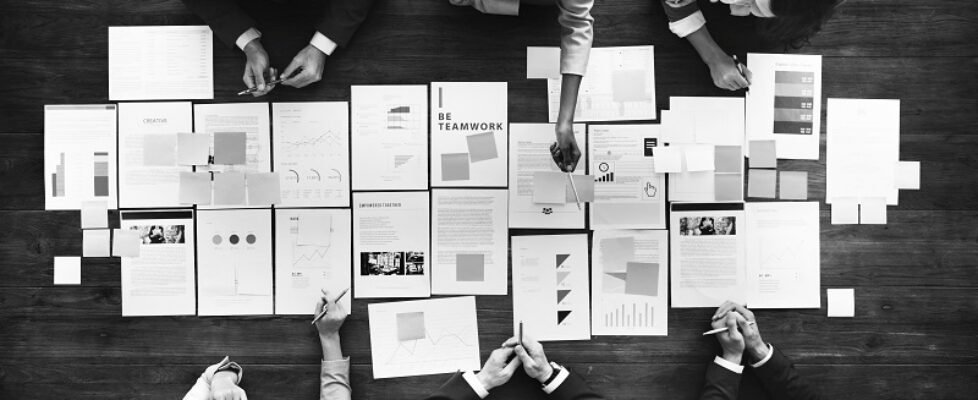 Business People Analyzing Statistics Financial Concept