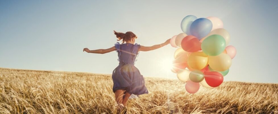 serviall Mujer globos de colores