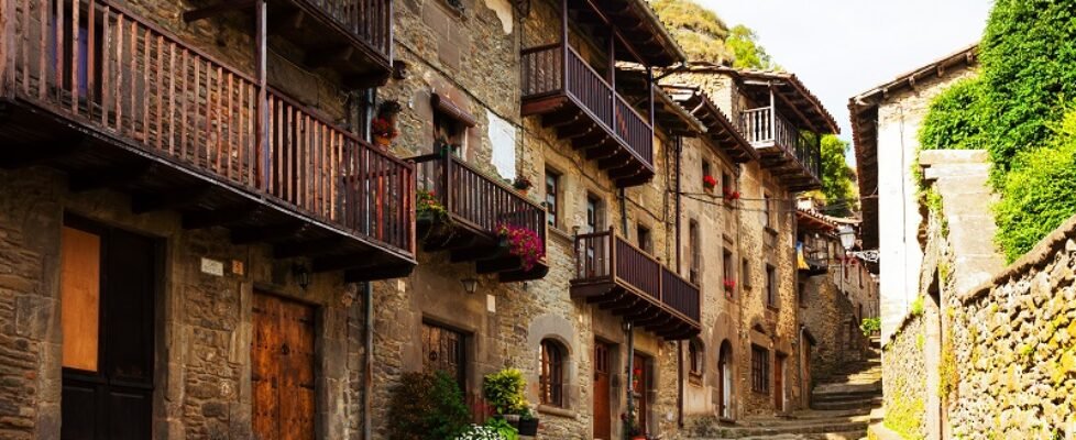 picturesque view of old Catalan village