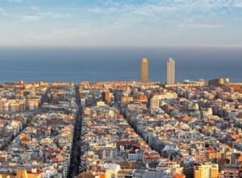 Panoramic view of Barcelona, Spain