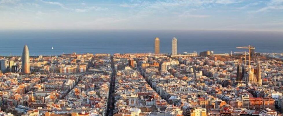 Panoramic view of Barcelona, Spain