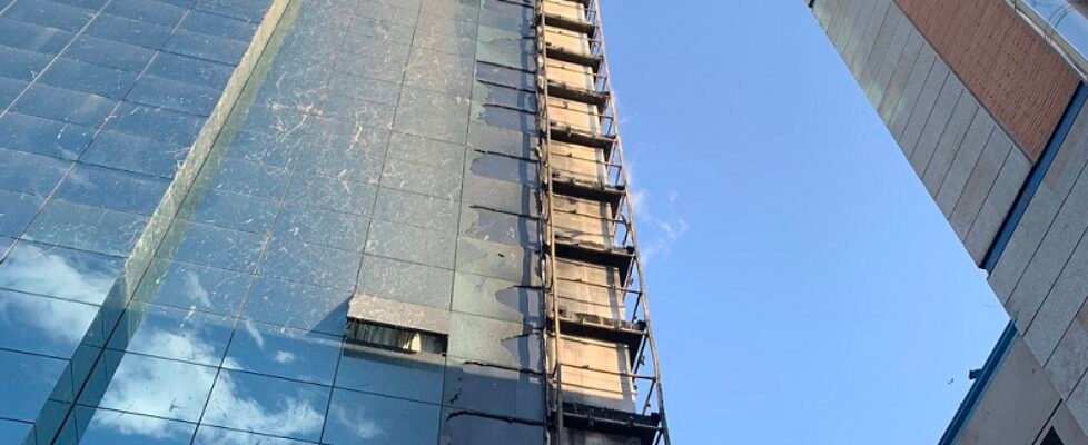 Hotel Nuevo Madrid incendio imagen de @BomberosMadrid