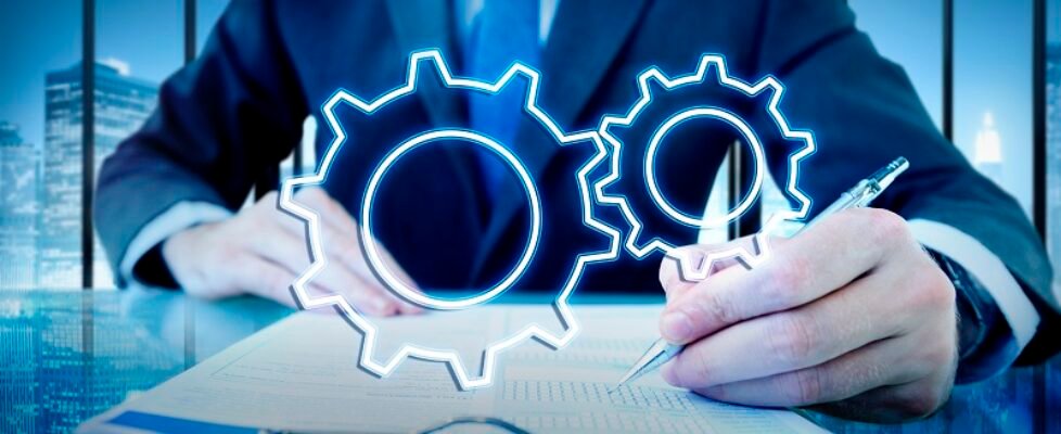 Business Achievement Progress Develpoment Cogwheel Concept