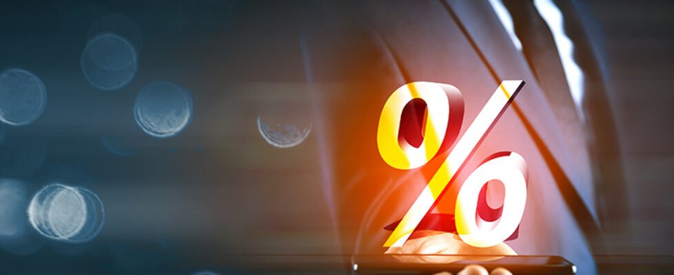 percent sign percentage icon interest rate