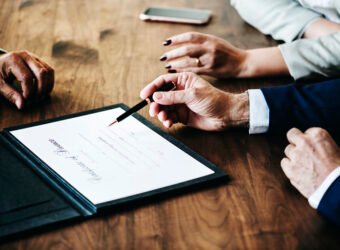 Breakup marriage couple with divorce certification