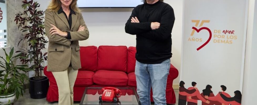 Mar Garre (Línea Directa Aseguradora) y Francisco Cristóbal (Cáritas Española)