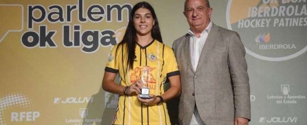 Aina Florenza con el presidente de la Federación