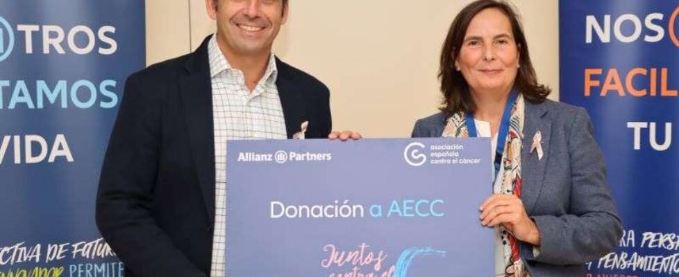 Borja Díaz, CEO de Allianz Partners e Isabel Bauluz, gerente de la Asociación Española contra el Cáncer