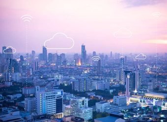 View of Bangkok City at sunset