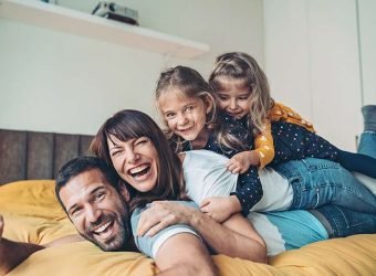 Playing with mom and dad