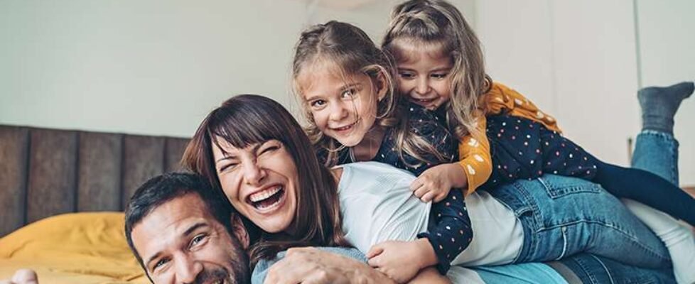 Playing with mom and dad