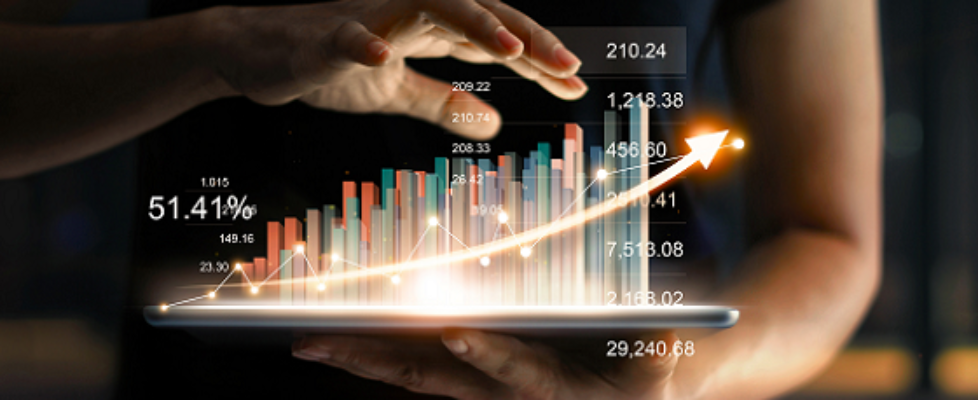 flecha porcentaje crecimiento números