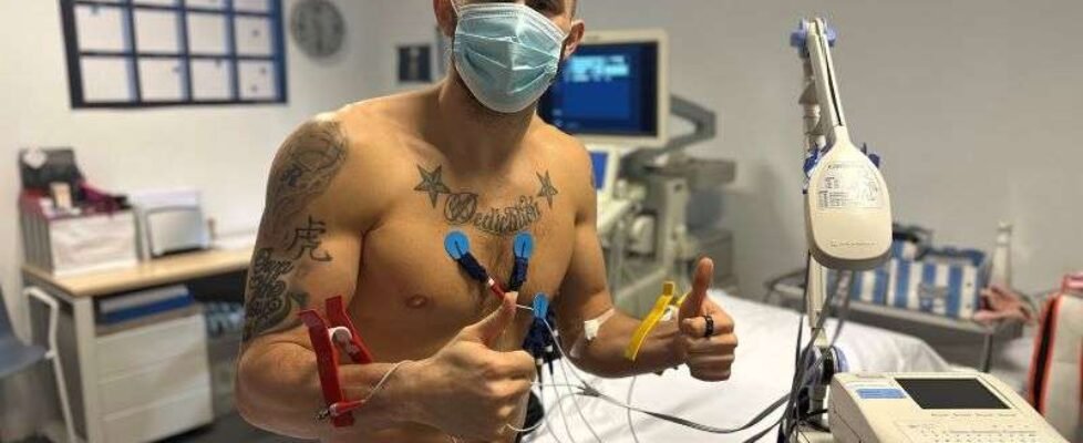 El nuevo fichaje del Bilbao Basket, en la unidad de Cardiología de la Clínica IMQ Zorrotzaurre