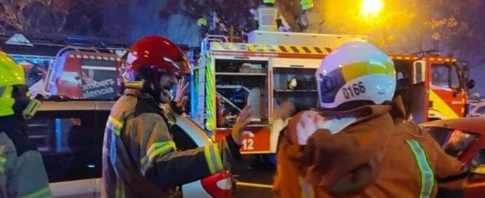 Incendio Valencia foto del Consorcio de Bomberos de Valencia