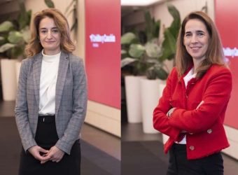 Marisa Núñez y Yolanda Alaejos-director sucursal Madrid y Valladolid Crédito y Caución