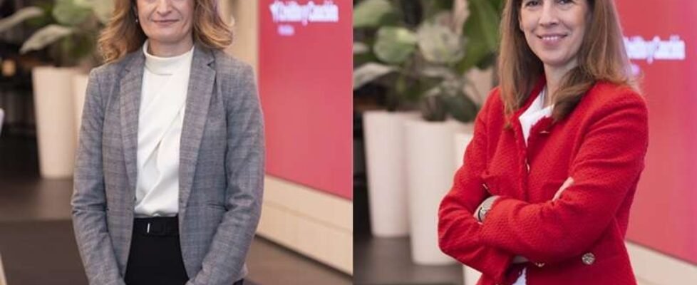 Marisa Núñez y Yolanda Alaejos-director sucursal Madrid y Valladolid Crédito y Caución
