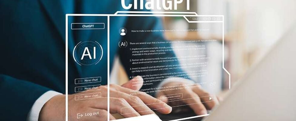Data search concept using artificial intelligence chatbot ChatGP