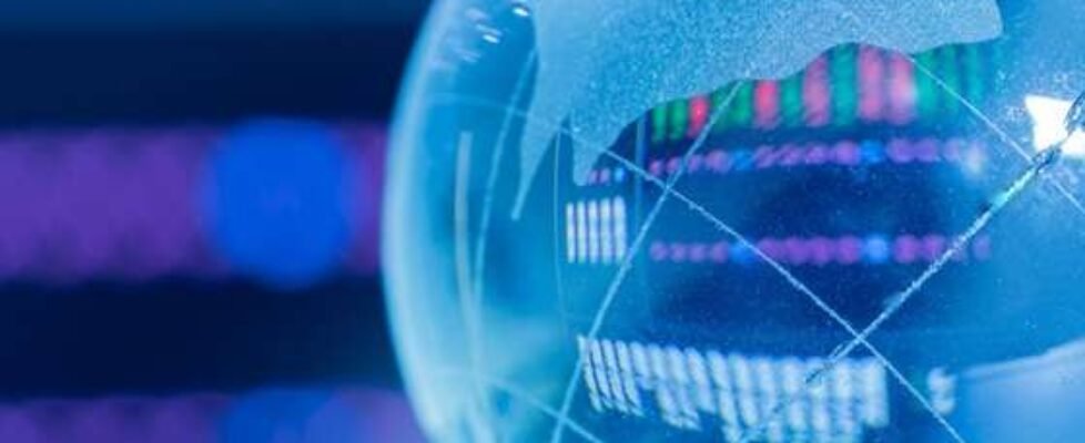 Close-up crystal globe