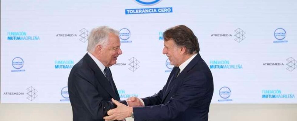 Ignacio Garralda y Jose Crehueras renuevan Tolerancia Cero_2026 fundacion mutua madrileña y antena 3 atresmedia